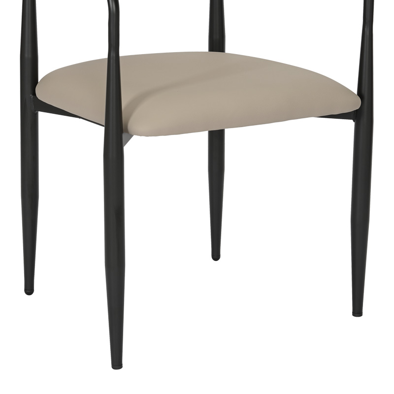 Πολυθρόνα Kalone pakoworld pu σε γκρι-μπεζ απόχρωση 56x55x78εκ 8