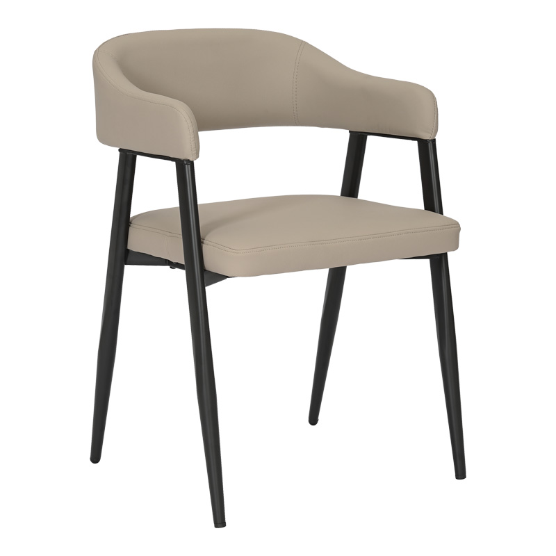 Πολυθρόνα Sezan pakoworld pu σε γκρι-μπεζ απόχρωση 56x55x78εκ 1