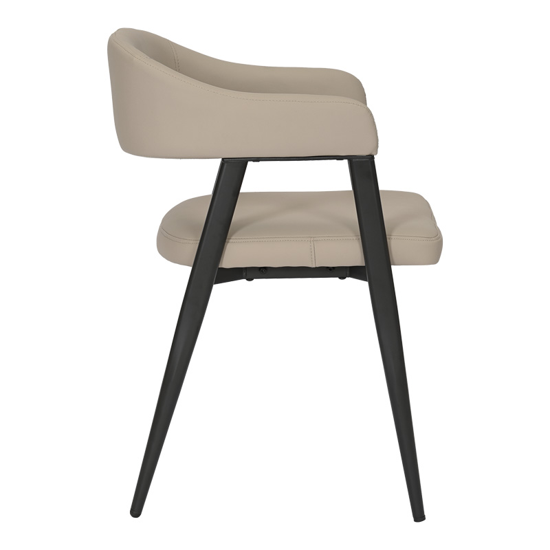 Πολυθρόνα Sezan pakoworld pu σε γκρι-μπεζ απόχρωση 56x55x78εκ 4