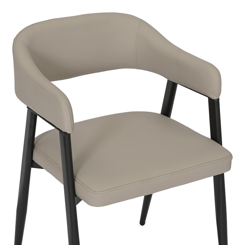 Πολυθρόνα Sezan pakoworld pu σε γκρι-μπεζ απόχρωση 56x55x78εκ 7