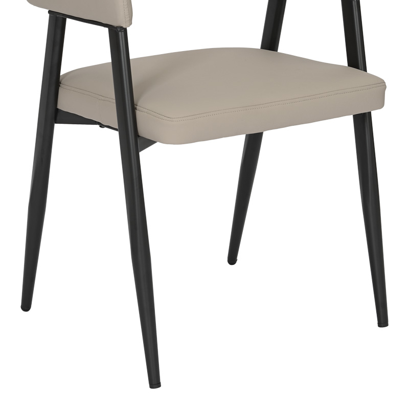 Πολυθρόνα Sezan pakoworld pu σε γκρι-μπεζ απόχρωση 56x55x78εκ 8