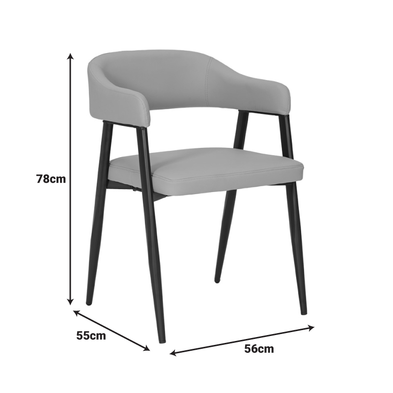 Πολυθρόνα Sezan pakoworld pu σε γκρι-μπεζ απόχρωση 56x55x78εκ 9