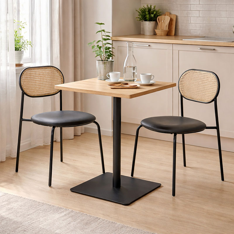 Τραπέζι Nerobian pakoworld mdf σε sonoma απόχρωση 60x60x75εκ 1
