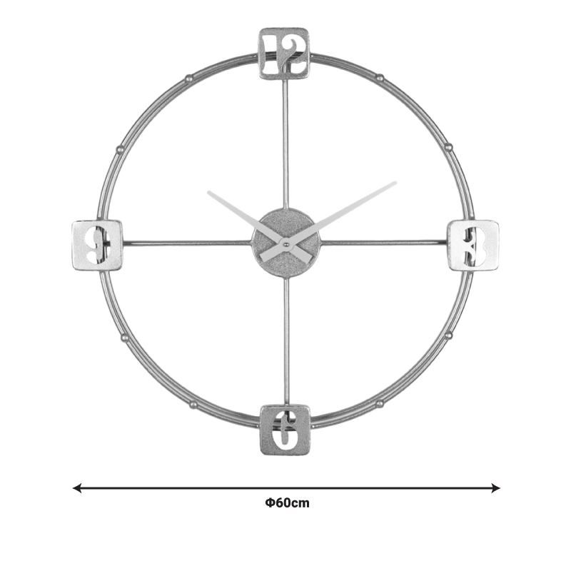 Ρολόι τοίχου Hunga Inart μέταλλο σε χρυσή απόχρωση 60x7.5x60εκ 2