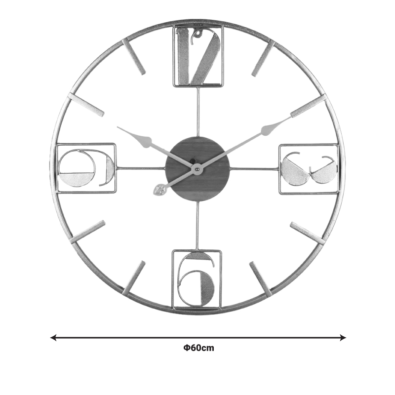 Ρολόι τοίχου Karf Inart μέταλλο σε χρυσή απόχρωση 60x3x60εκ 2