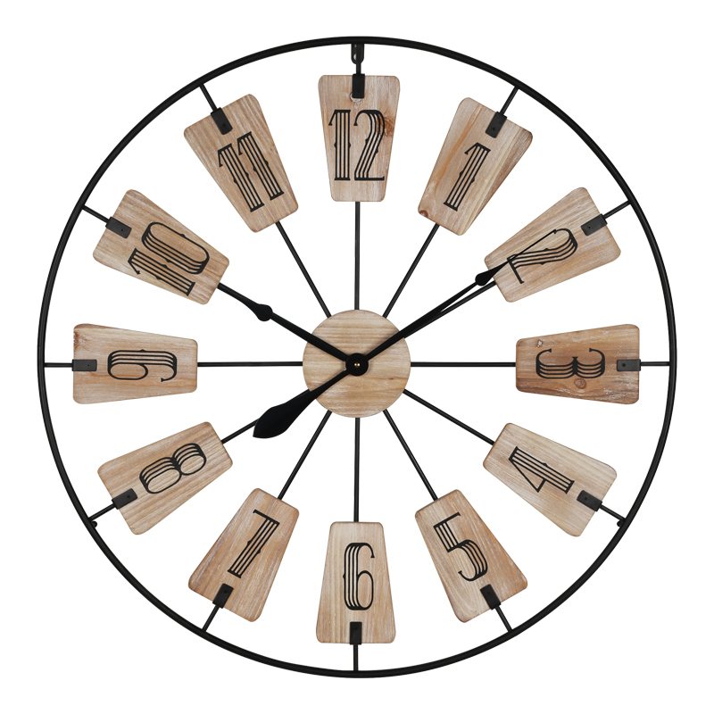 Ρολόι τοίχου Fepo Inart μέταλλο σε μαύρη απόχρωση 80x3x80εκ 1