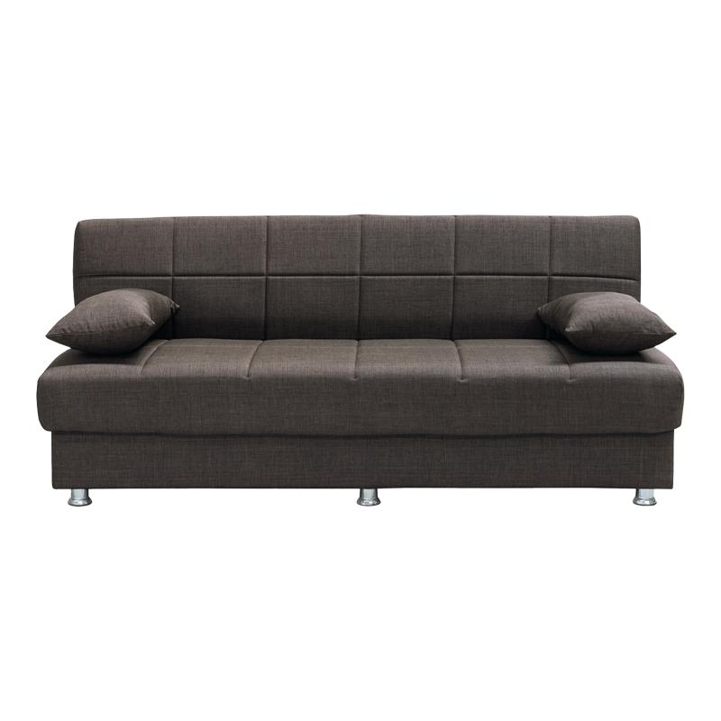 Καναπές-κρεβάτι Romina pakoworld 3θέσιος με αποθηκευτικό χώρο ύφασμα σε καφέ απόχρωση 180x83x79εκ 2