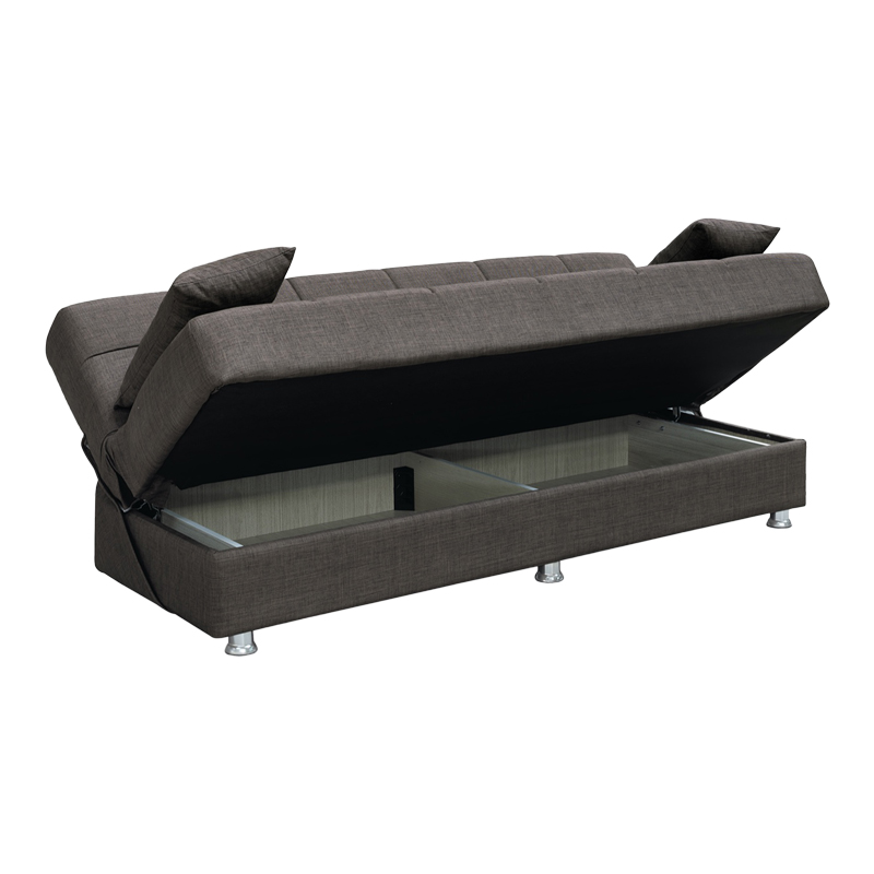 Καναπές-κρεβάτι Romina pakoworld 3θέσιος με αποθηκευτικό χώρο ύφασμα σε καφέ απόχρωση 180x83x79εκ 4