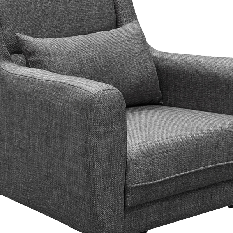 Πολυθρόνα Medea pakoworld ύφασμα σε ανθρακί απόχρωση 82x84x100εκ 4