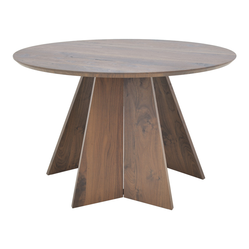 Τραπέζι Bibble pakoworld mdf σε καρυδί απόχρωση Φ120x76εκ 3