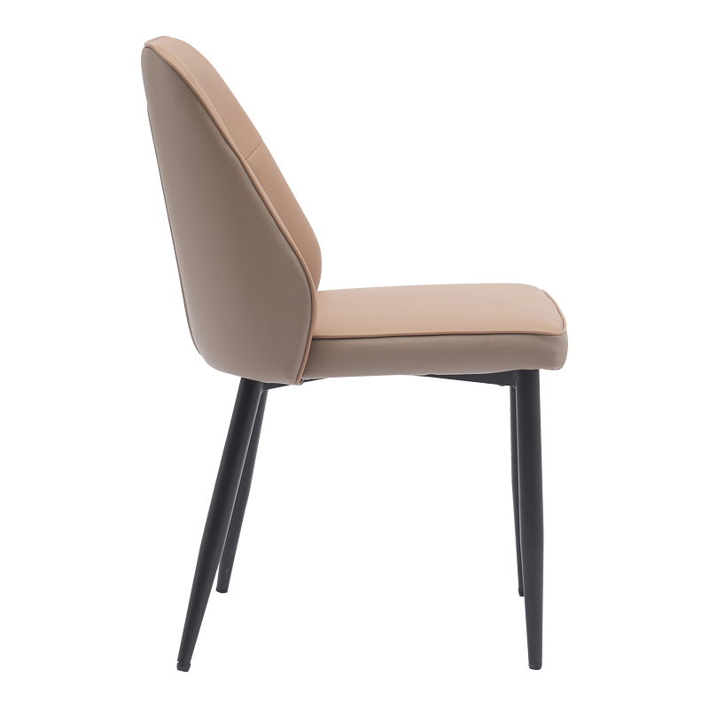 Καρέκλα Onyer pakoworld καφέ-γκρι pu με πόδι μαύρο μέταλλο 48x60x83εκ 4