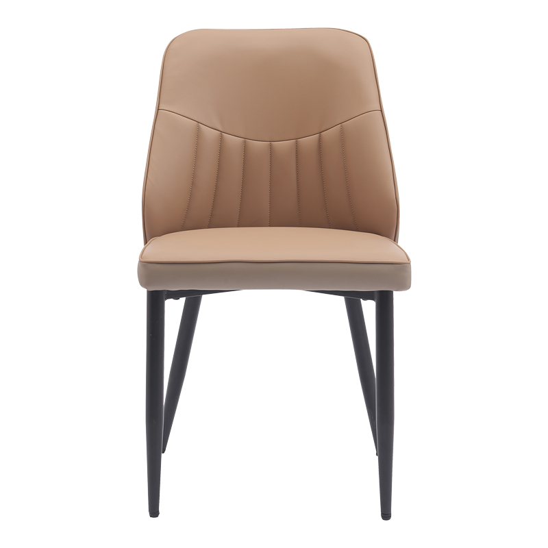 Καρέκλα Onyer pakoworld καφέ-γκρι pu με πόδι μαύρο μέταλλο 48x60x83εκ 5