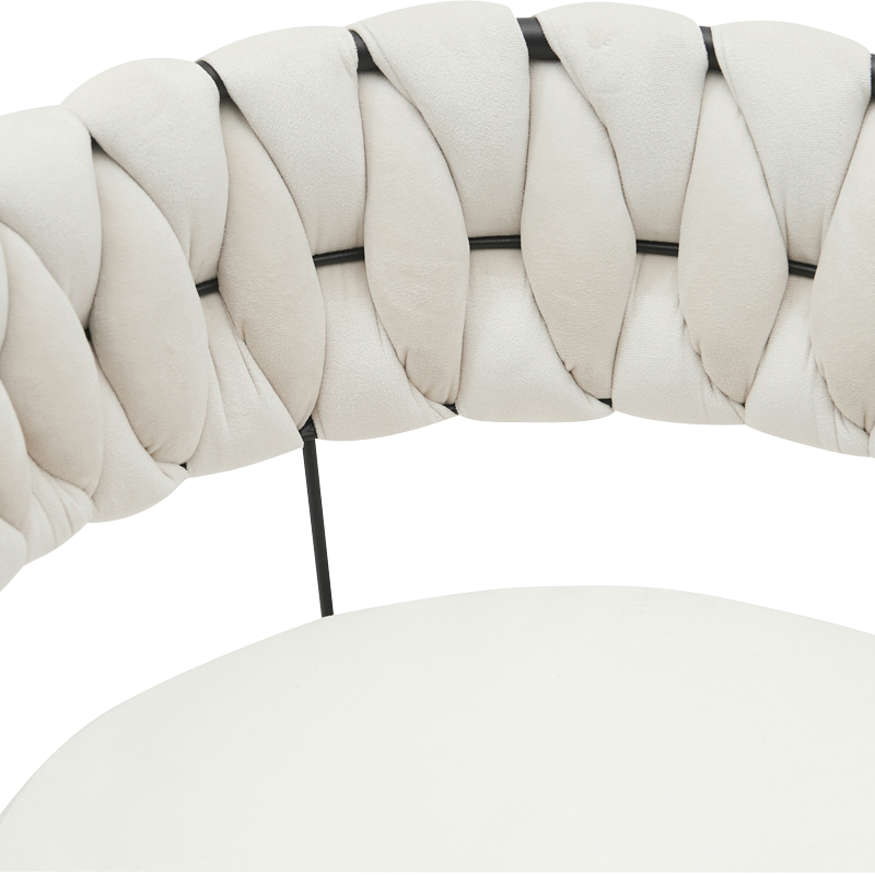 Πολυθρόνα Alkia pakoworld σε κρεμ βελούδο με πόδι μαύρο μέταλλο 60x57x68εκ 6