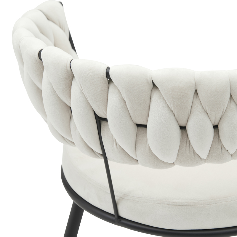 Πολυθρόνα Alkia pakoworld σε κρεμ βελούδο με πόδι μαύρο μέταλλο 60x57x68εκ 7