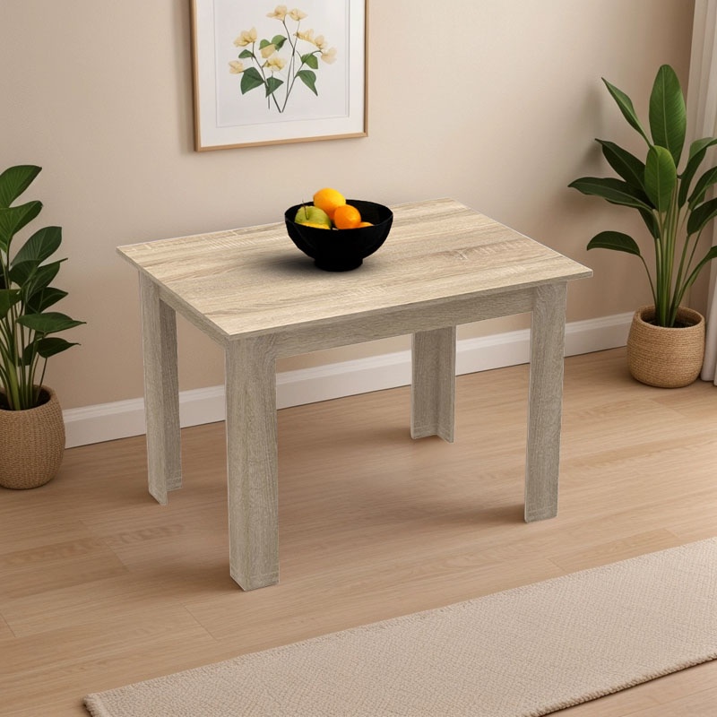 Τραπέζι Manka pakoworld σε sonoma απόχρωση 110x80x77εκ 2