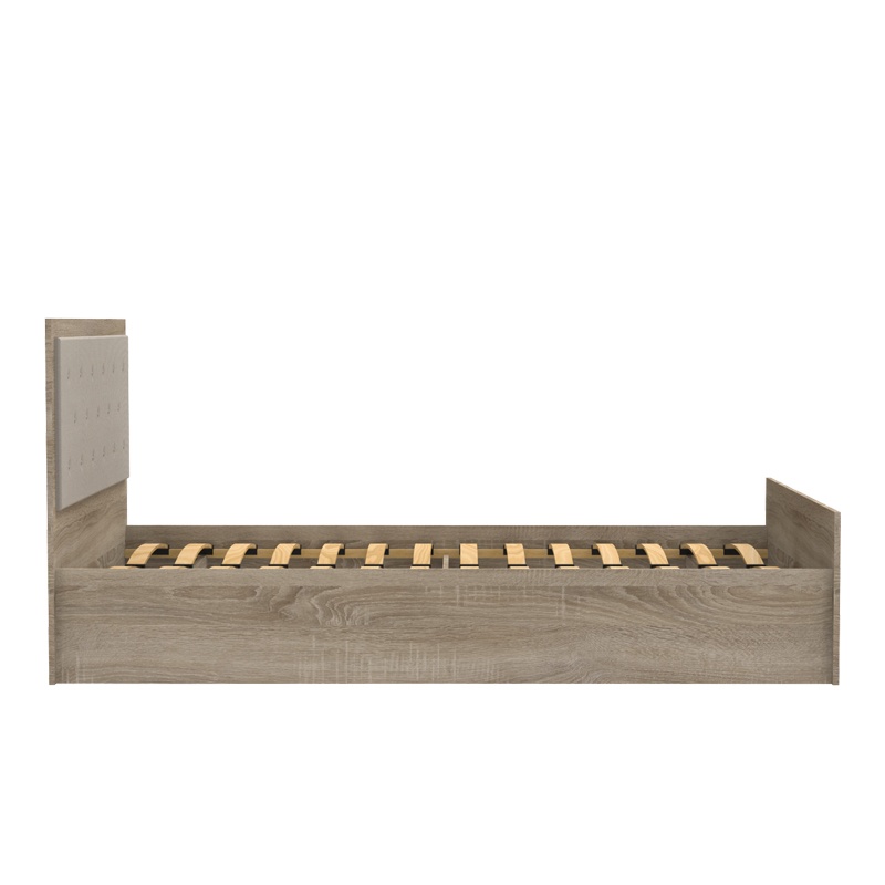 Κρεβάτι διπλό Vita Plus pakoworld σε sonoma απόχρωση 160x200εκ 3