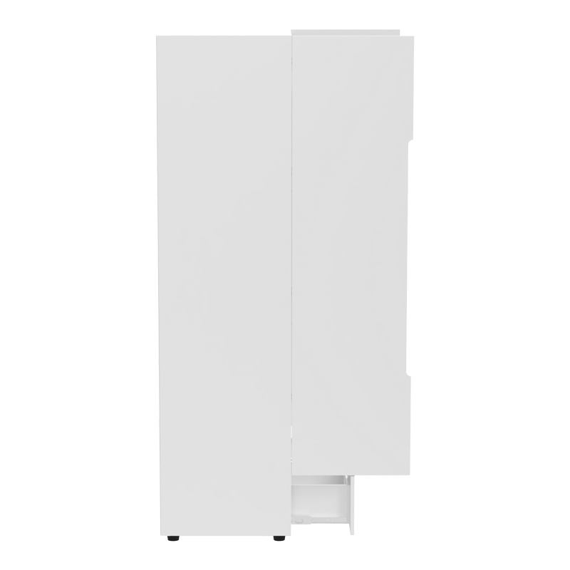 Ντουλάπα δίφυλλη Afina pakoworld mdf σε λευκή glossy απόχρωση 100x57x213εκ 6