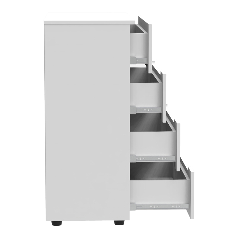 Συρταριέρα Afina pakoworld mdf σε λευκή glossy απόχρωση 90x44x101εκ 4