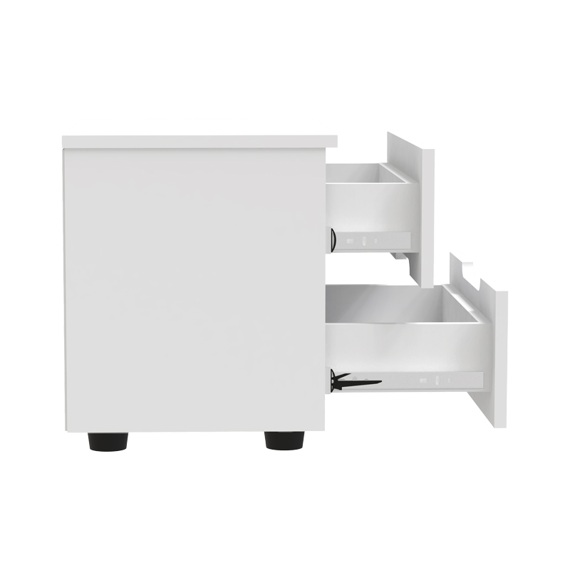 Κομοδίνο Afina pakoworld mdf σε λευκή glossy απόχρωση 50x35x41εκ 4