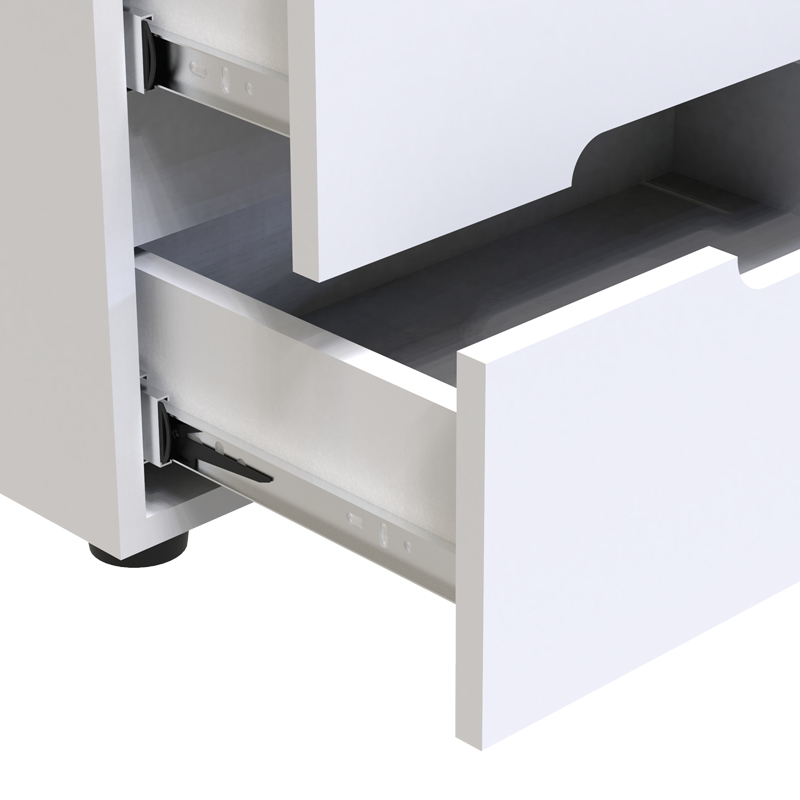 Κομοδίνο Afina pakoworld mdf σε λευκή glossy απόχρωση 50x35x41εκ 5