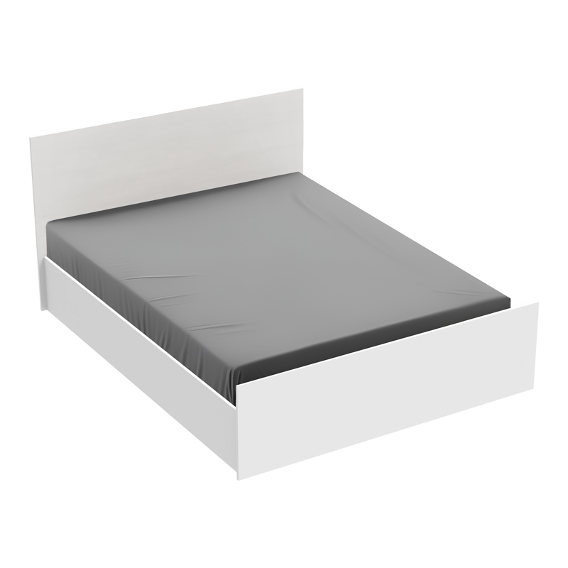 Κρεβάτι διπλό Toscana pakoworld σε λευκή απόχρωση 160x200εκ 2