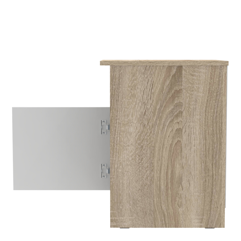 Κομοδίνο Galdi pakoworld σε sonoma-λευκή απόχρωση 40x45x60εκ 4