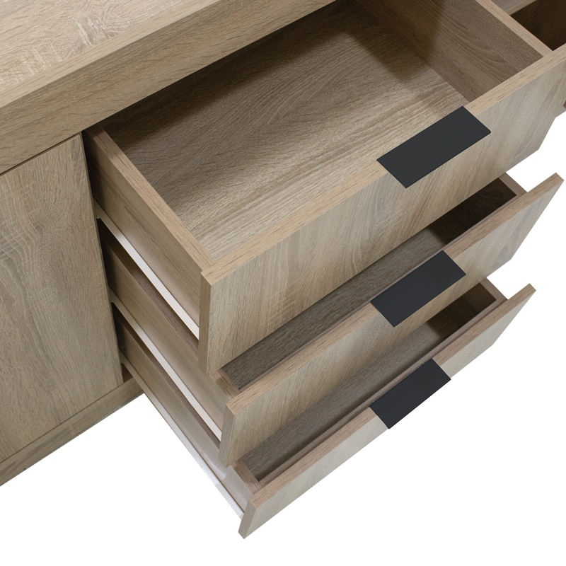 Μπουφές Doha pakoworld σε sonoma απόχρωση 180x45x80.5εκ 4