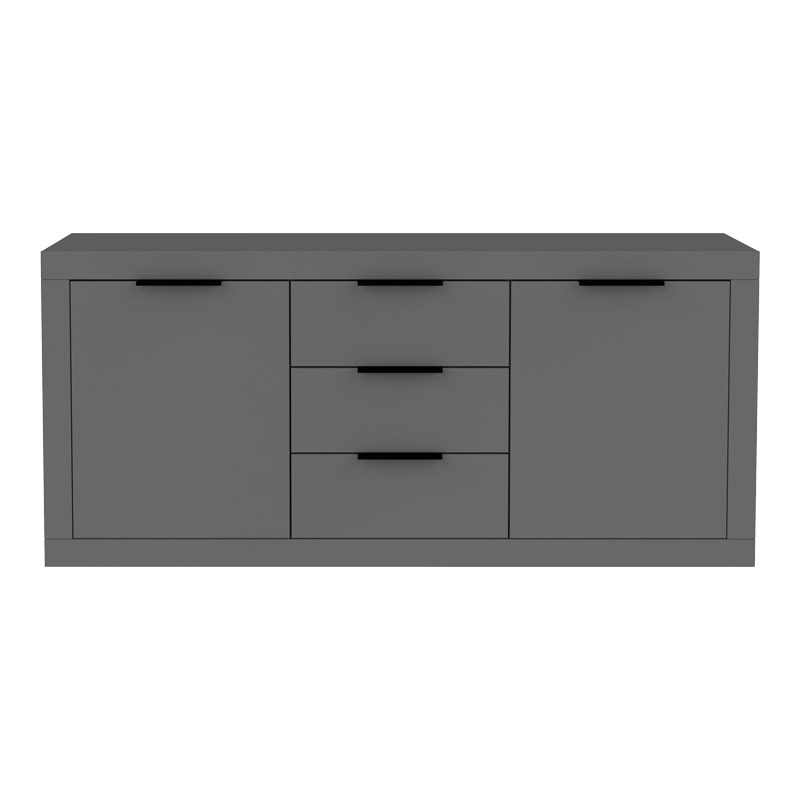 Μπουφές Doha pakoworld σε ανθρακί απόχρωση 180x45x80.5εκ 4