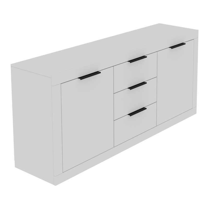 Μπουφές Doha pakoworld σε λευκή απόχρωση 180x45x80.5εκ 2