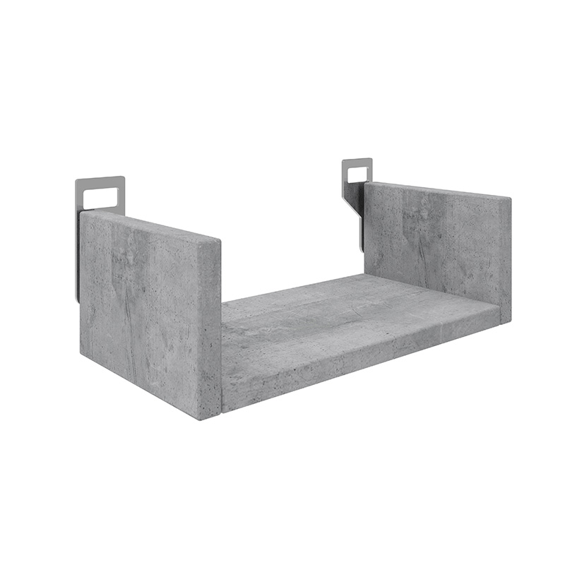 Ραφιέρα τοίχου Derva pakoworld σε cement γκρι απόχρωση 30x15x10cm 1
