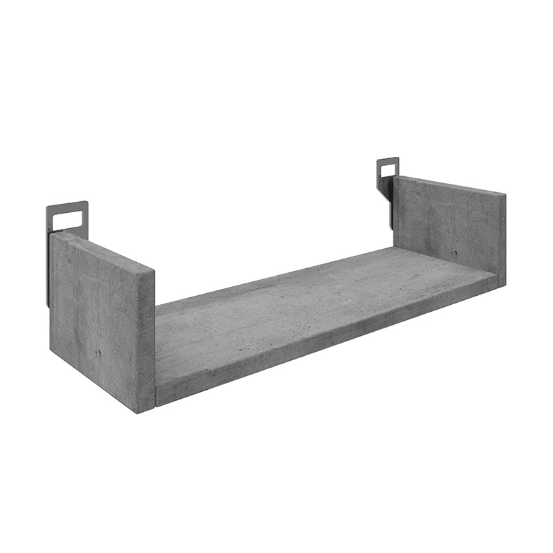 Ραφιέρα τοίχου Derva pakoworld σε cement γκρι απόχρωση 45x15x10cm 1