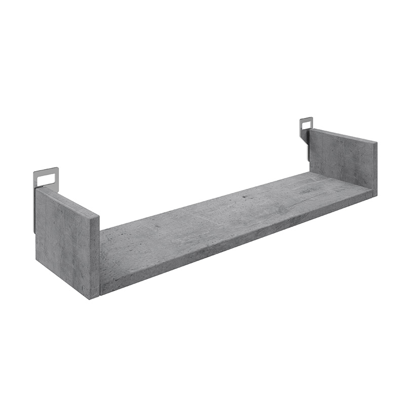 Ραφιέρα τοίχου Derva pakoworld σε cement γκρι απόχρωση 60x15x10cm 1