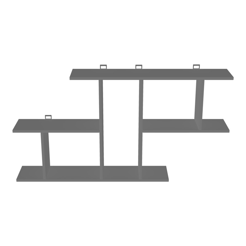 Ραφιέρα τοίχου Vertoura pakoworld σε ανθρακί απόχρωση 116x18.5x60cm 3