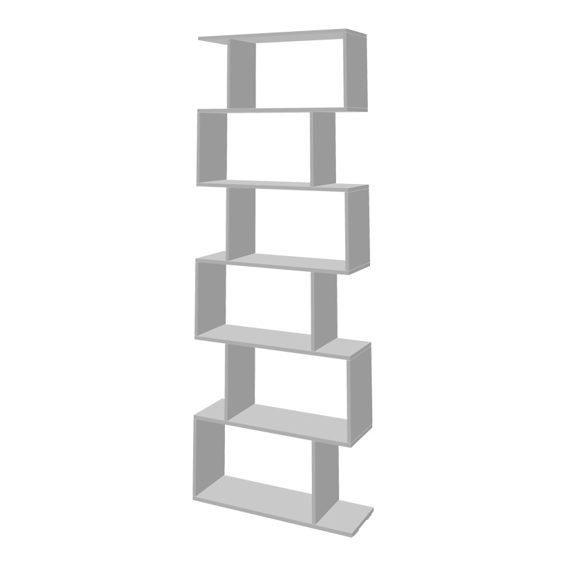 Βιβλιοθήκη Sezen pakoworld σε λευκή απόχρωση 70x24x191.5εκ 1