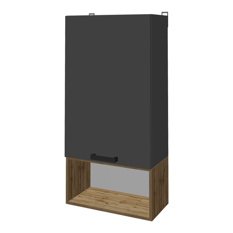 Σύνθετο σαλονιού Poelfy pakoworld σε ανθρακί-oak απόχρωση 170x37.5x42εκ 4