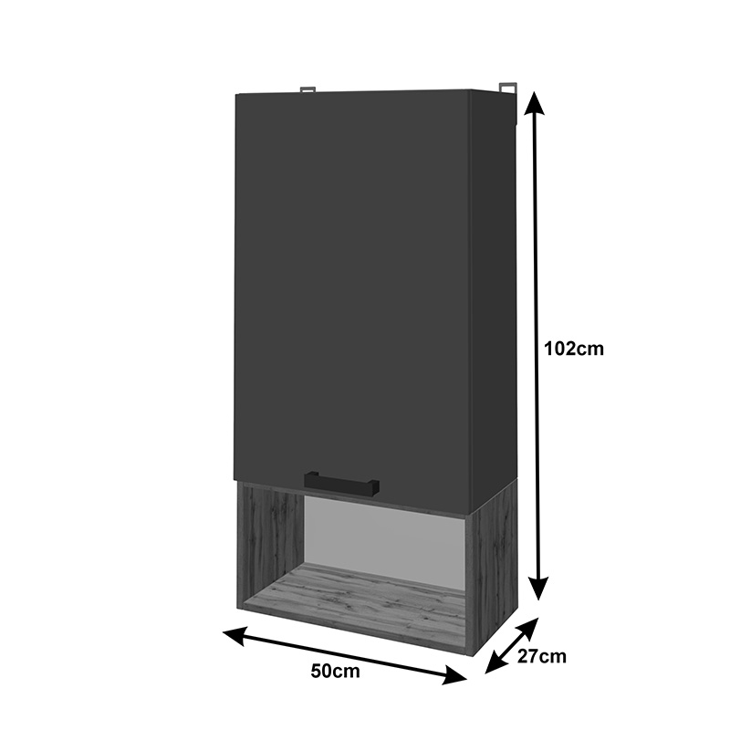 Σύνθετο σαλονιού Poelfy pakoworld σε ανθρακί-oak απόχρωση 170x37.5x42εκ 7