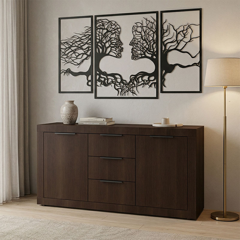 Μπουφές Doha pakoworld σε wenge απόχρωση 150x45x80.5εκ 1