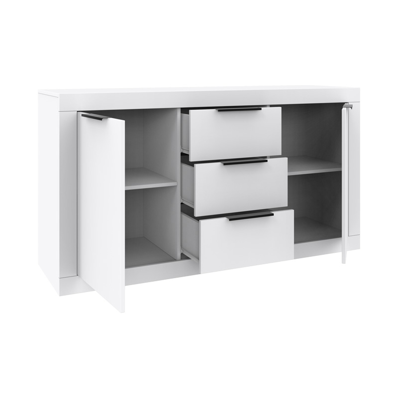 Μπουφές Doha pakoworld σε λευκή απόχρωση 150x45x80.5εκ 3