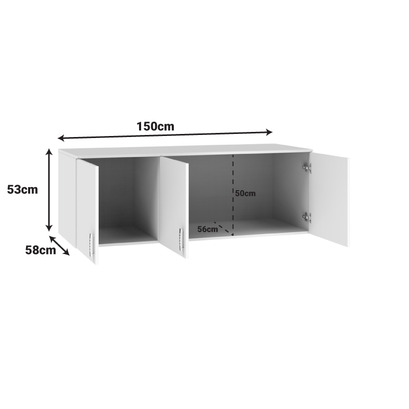 Πατάρι ντουλάπας Royal pakoworld τρίφυλλο sonoma 150x58x53εκ 4