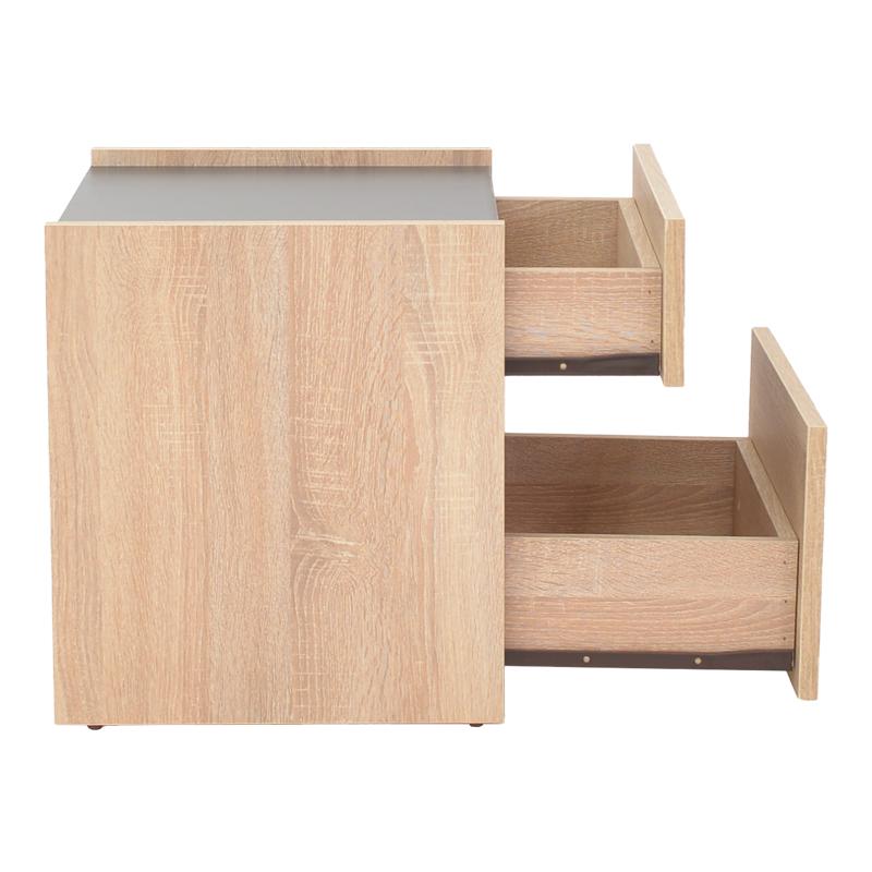 Κομοδίνο Comcie pakoworld σε φυσικό με γκρι απόχρωση 50x42x45.5εκ 5