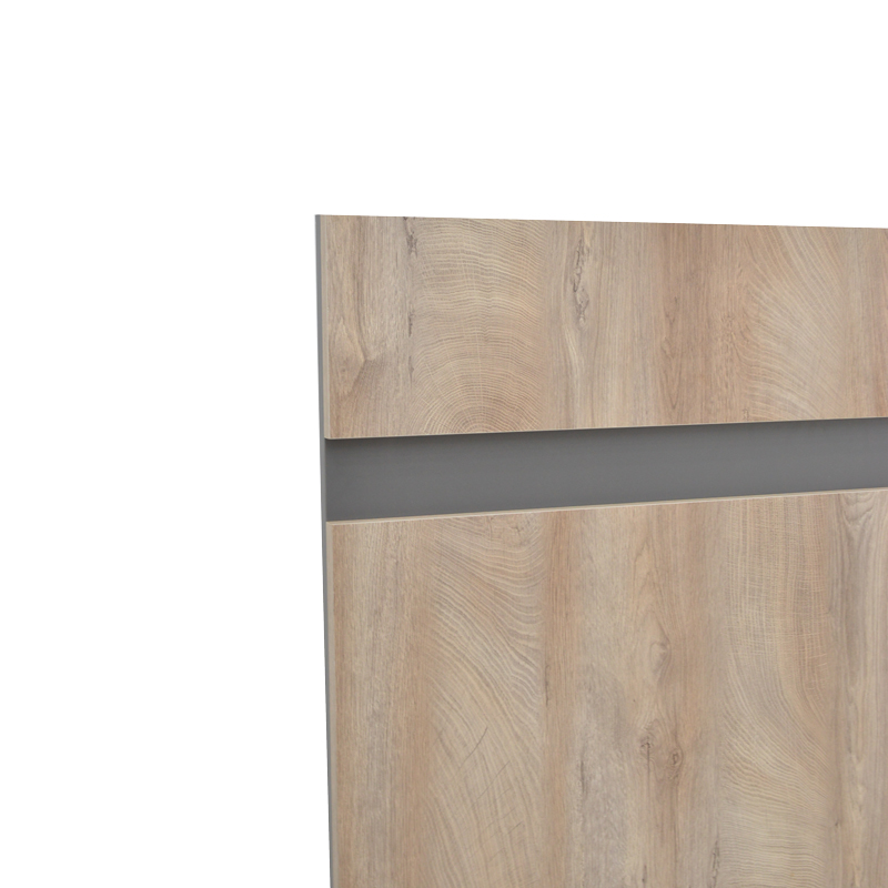 Κρεβάτι διπλό Elencia pakoworld σε oak με γκρι απόχρωση 160x200εκ 3