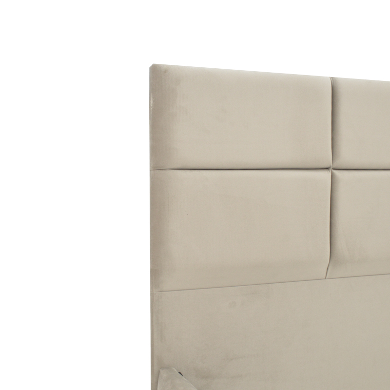 Κρεβάτι διπλό Canter pakoworld ύφασμα σε γκρι-μπεζ απόχρωση 160x200εκ. 4