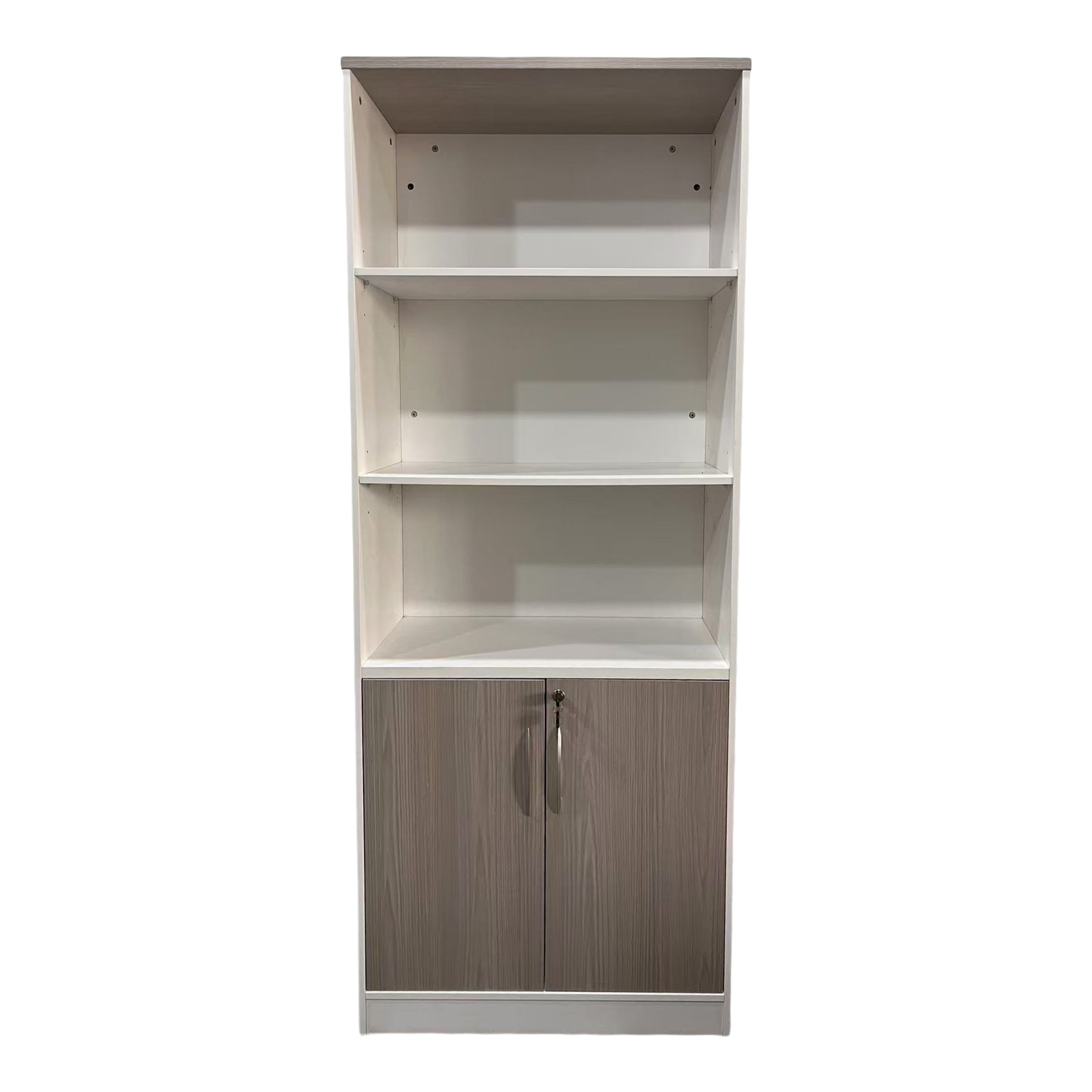 Βιβλιοθήκη γραφείου Armadi pakoworld σε sonoma-λευκή απόχρωση 80x40x200εκ 3