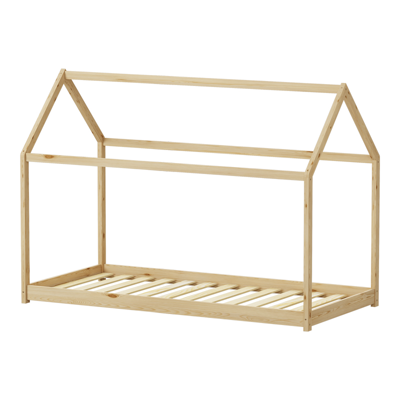 Παιδικό κρεβάτι Nino τ. Montessori pakoworld ξύλο πεύκου σε φυσική απόχρωση 90x190εκ 3