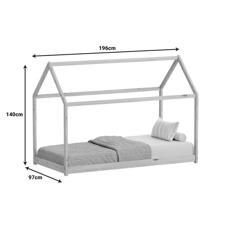 Παιδικό κρεβάτι Nino τ. Montessori pakoworld ξύλο πεύκου σε φυσική απόχρωση 90x190εκ 8