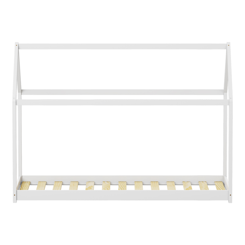 Παιδικό κρεβάτι Nino τ. Montessori pakoworld ξύλο πεύκου σε λευκή απόχρωση 90x190εκ 4