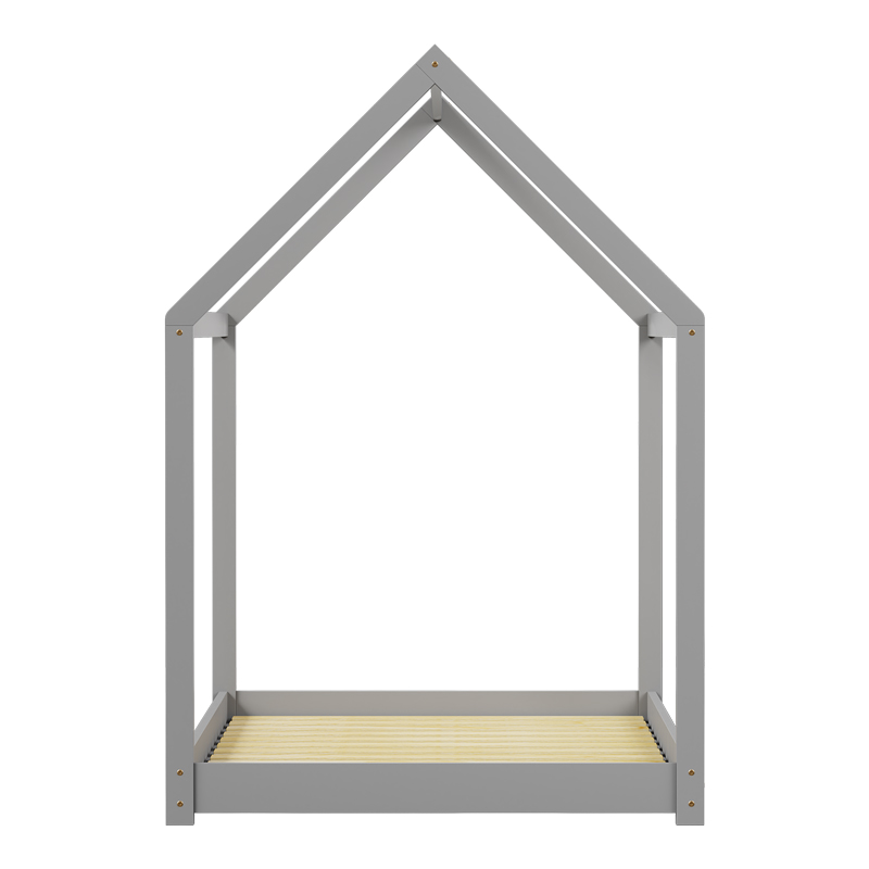 Παιδικό κρεβάτι Nino τ. Montessori pakoworld ξύλο πεύκου σε γκρι απόχρωση 90x190εκ 5