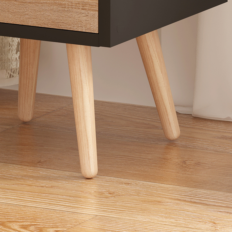 Κομοδίνο Selma pakoworld σε μαύρη-sonoma απόχρωση 29.7x29.7x45εκ 6