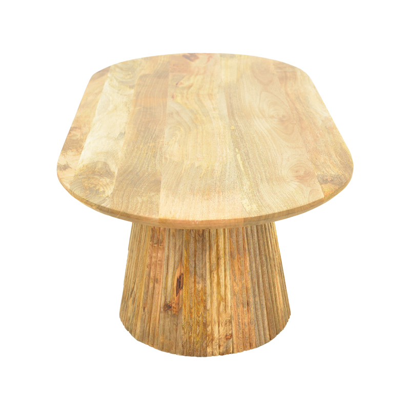 Τραπέζι σαλονιού Aithra pakoworld μασίφ ξύλο μάνγκο σε φυσική απόχρωση 120x60x42εκ 4