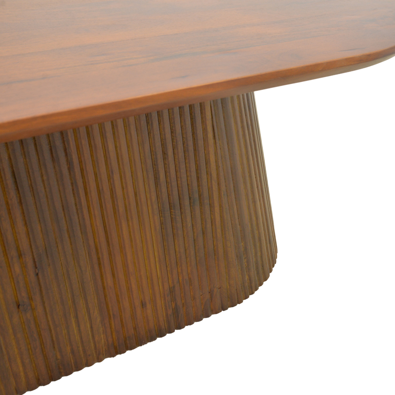 Τραπέζι σαλονιού Aithra pakoworld μασίφ ξύλο μάνγκο καρυδί 120x60x42εκ 6